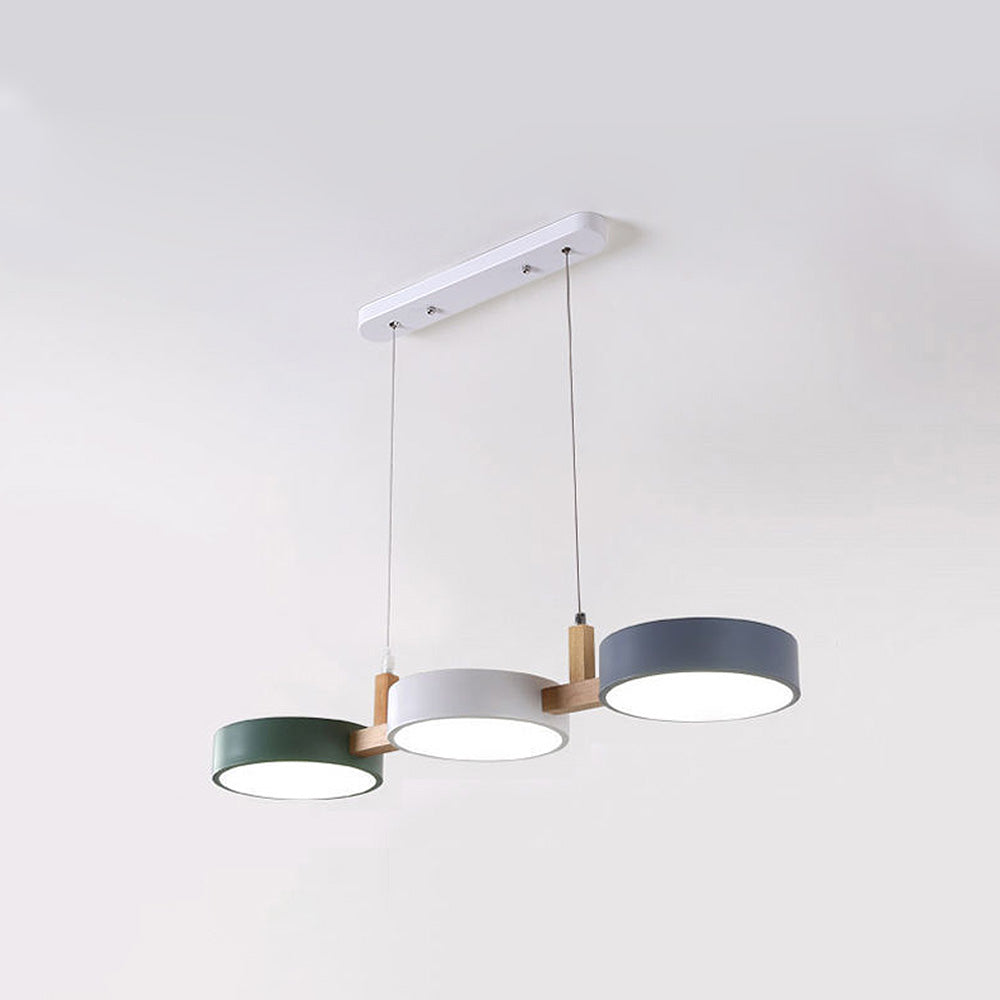 NordicBeam Cylinder Pendant Light with Wood and Metal | Deretia
