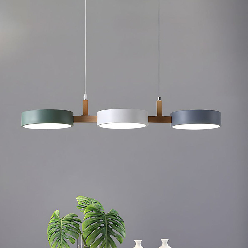NordicBeam Cylinder Pendant Light with Wood and Metal | Deretia