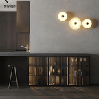 ArctisHalo Északi Kerek Alabástrom LED Fali Lámpa Lágy Fénnyel