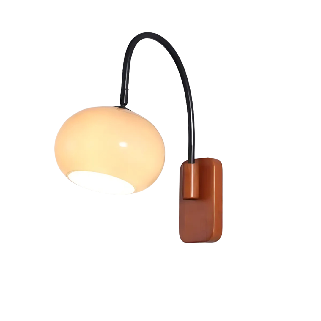 Veyra Bauhaus Swivel Glass Wall Lamp for Interiors