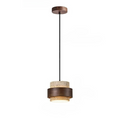 TerraStone Wood and Stone Pendant Lamp with Adjustable Cord | Deretia