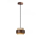 TerraStone Wood and Stone Pendant Lamp with Adjustable Cord | Deretia