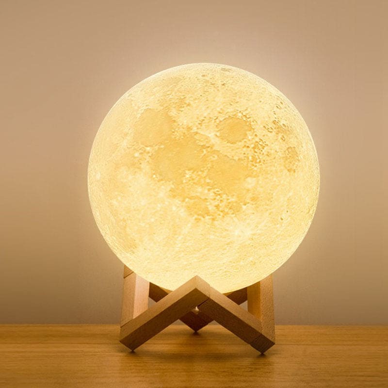 Selene Glow Crescent Moon LED Table Lamp for Warm Bedside Glow