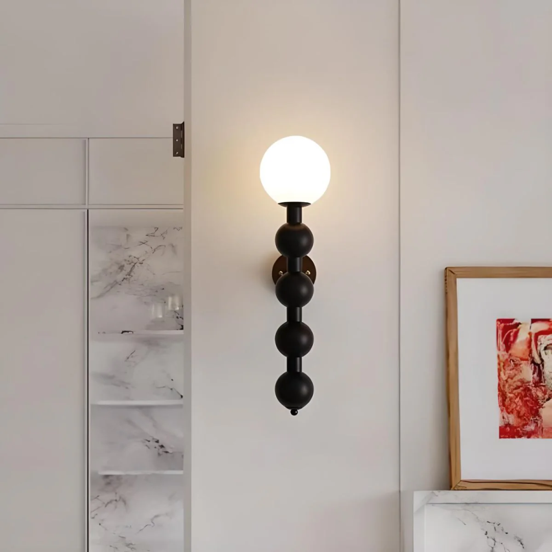 Veridia Vintage Wood and Metal Wall Lamp for Living Spaces