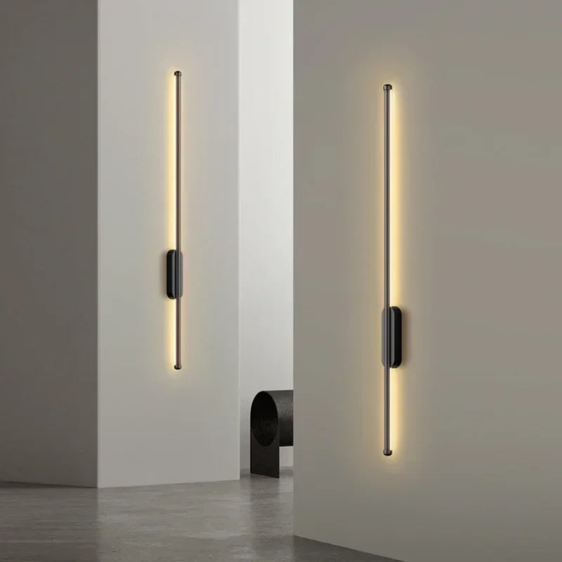 Vellora | Contemporary LED Wall Light in Black or Gold Finish | Deretia