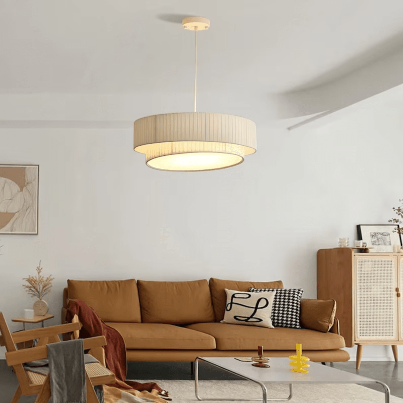 Sylra Pleated Fabric Pendant Lamp With Soft Ambient Light