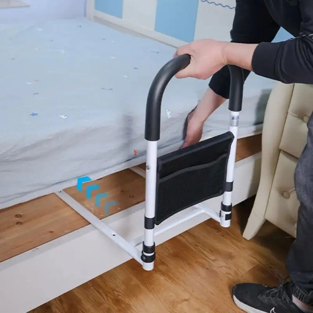 Adjustable Bed Rail With Side Handrail For Safe Elderly Mobility