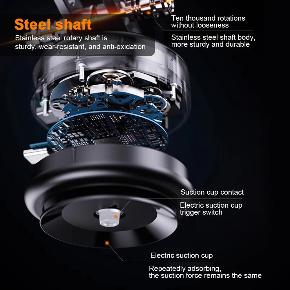 حامل هاتف سيارة مغناطيسي أيروجريب بزاوية 360 درجة مع قاعدة شفط