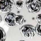 Lampe suspendue à cordon décoratif Argonova en acrylique finition chrome poli