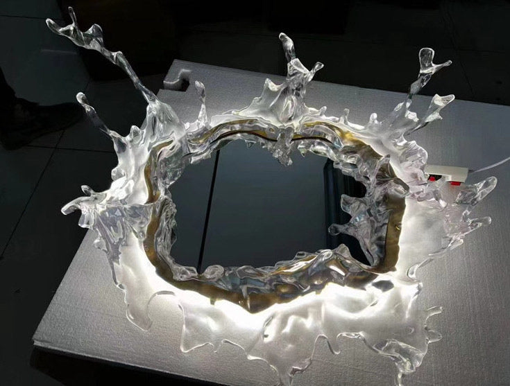 Water Splash LED Mirror Wall Lamp With Waterproof Resin Design