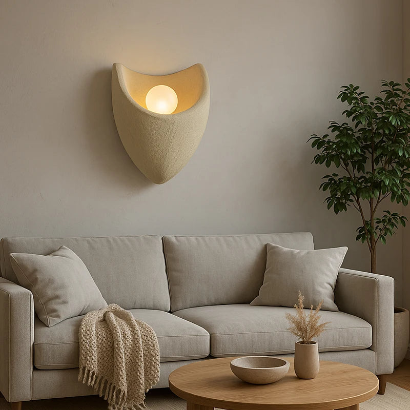 Lumenova | Resin Wall Light in Nordic Style for Bedrooms and Cafes | Deretia