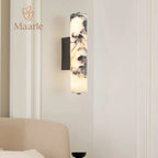 Marvello | Natural Marble Cylindrical Wall Lamp for Bedroom and Stairs | Deretia