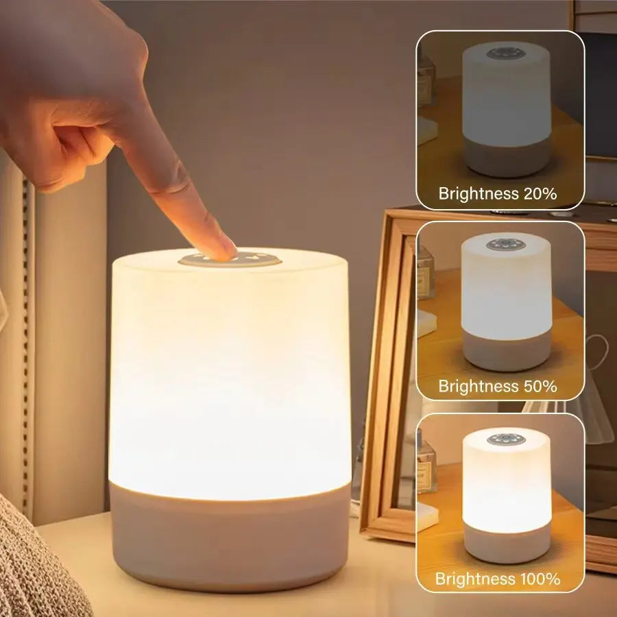 LumaOrb | Color-Changing Touch Bedside Lamp with Remote | Deretia