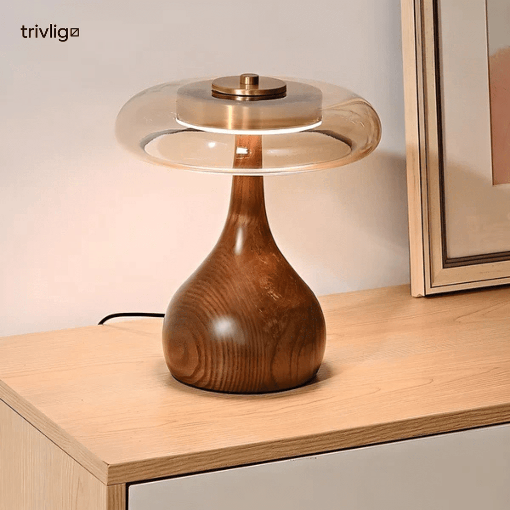 ArborLume Trä LED Bordslampa med Varm Nordisk Glöd