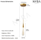 Aurelia Golden Droplet Pendelleuchte mit Kristalleffekt | Deretia