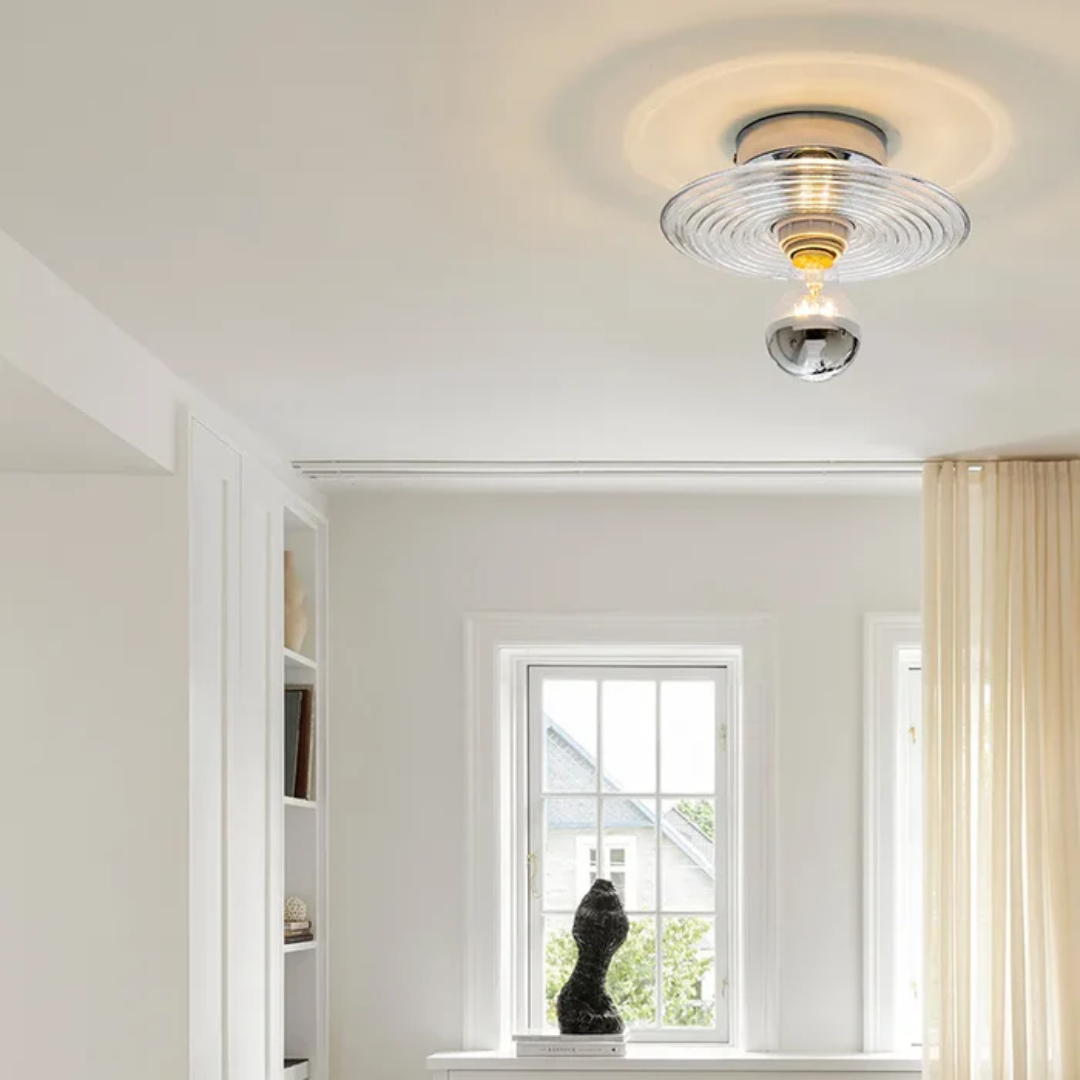 SolaraGlass Vintage Wall Lamp With Warm Ambient Lighting