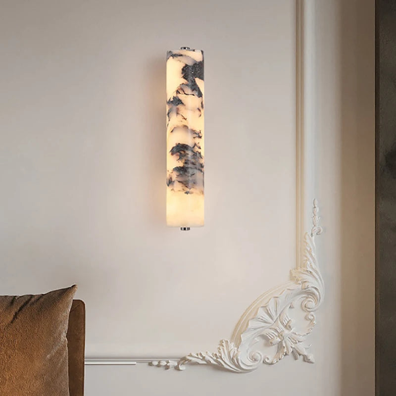 NovaCrest Marble Cylinder Wall Lamp for Bedroom and Stairs | Deretia