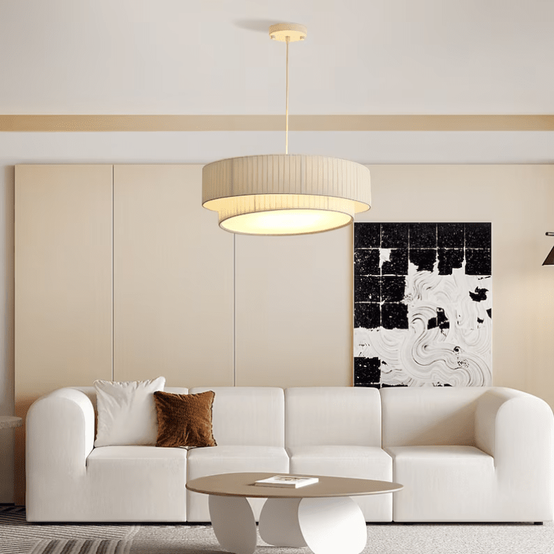 Sylra Pleated Fabric Pendant Lamp With Soft Ambient Light