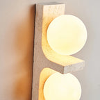 Aurelia Stone Deco Wall Sconce with Frosted Glass Shade | Deretia