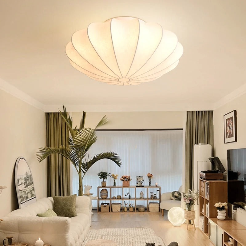 Kireli Silk Ceiling Light With Japanese Inspired Warm Glow | Deretia