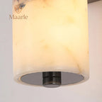 Marvello | Natural Marble Cylindrical Wall Lamp for Bedroom and Stairs | Deretia