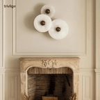 ArctisHalo Északi Kerek Alabástrom LED Fali Lámpa Lágy Fénnyel