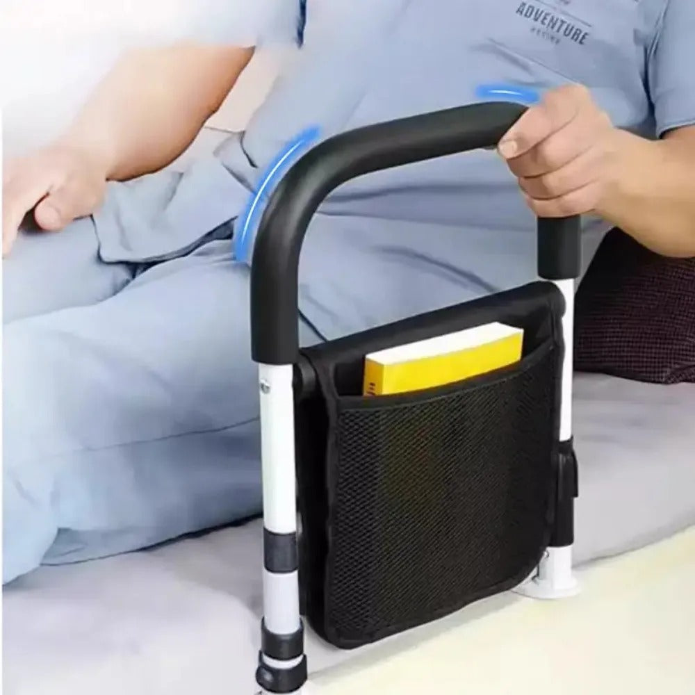 Adjustable Bed Rail With Side Handrail For Safe Elderly Mobility