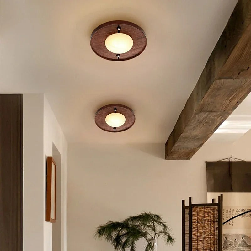 Walnut Glow Arch Wall Light Contemporary Home Fixture | Deretia