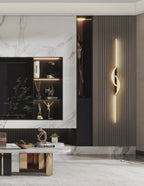 Modern művészeti fali lámpa alumíniumból és akrilból, LED izzókkal együtt