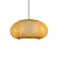 Virell Bamboo Pendant Light With Natural Open Weave Shade