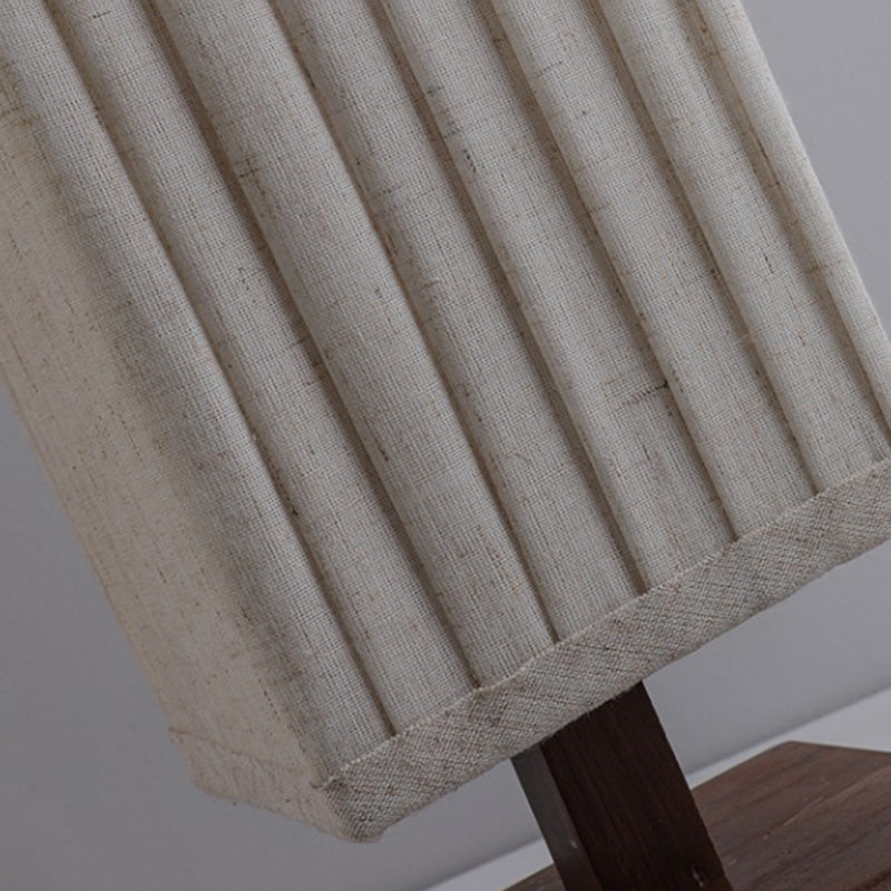 Kijiro Walnut Fabric LED Floor Lamp In Japanese Style | Deretia