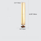 Kijiro Walnut Fabric LED Floor Lamp In Japanese Style | Deretia