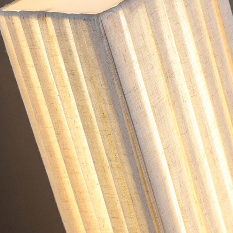 Kijiro Walnut Fabric LED Floor Lamp In Japanese Style | Deretia