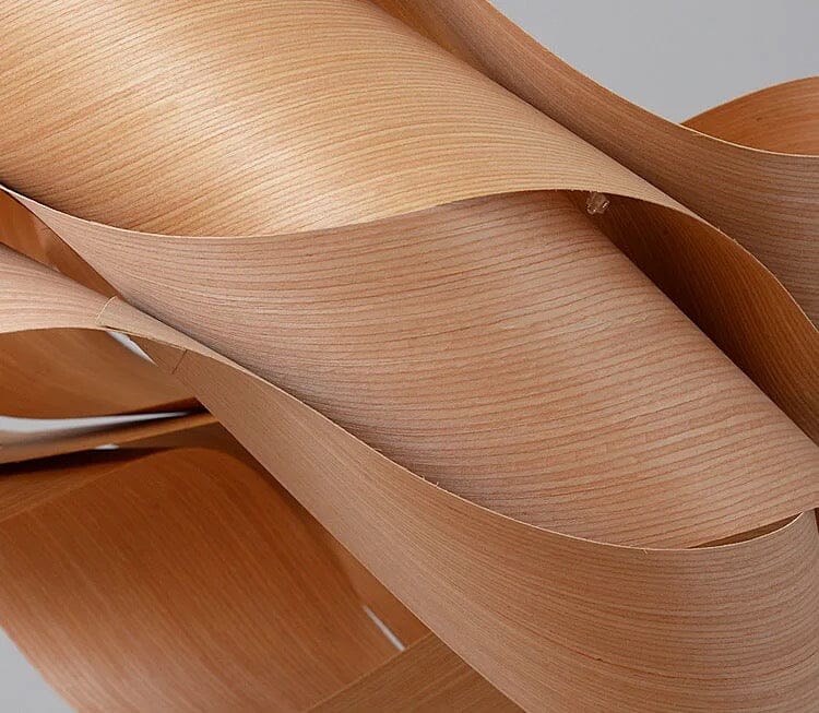 SylvaWood Wood Skin Pendant Lights - Natural Wood Texture | Deretia