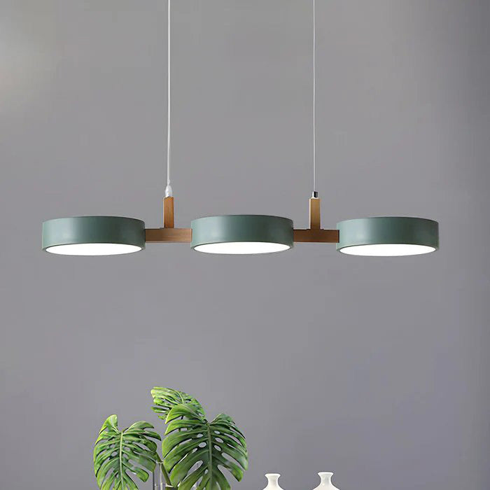 NordicBeam Cylinder Pendant Light with Wood and Metal | Deretia