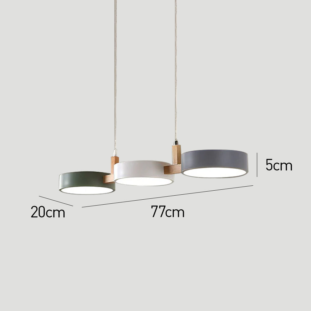 NordicBeam Cylinder Pendant Light with Wood and Metal | Deretia