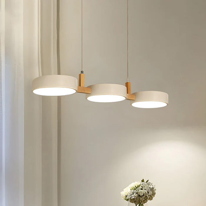 NordicBeam Cylinder Pendant Light with Wood and Metal | Deretia