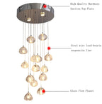 Lumenry Crystal Staircase Chandelier Modern LED Lighting | Deretia