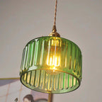 Elegant vintage crystal glass hanging lamp 1