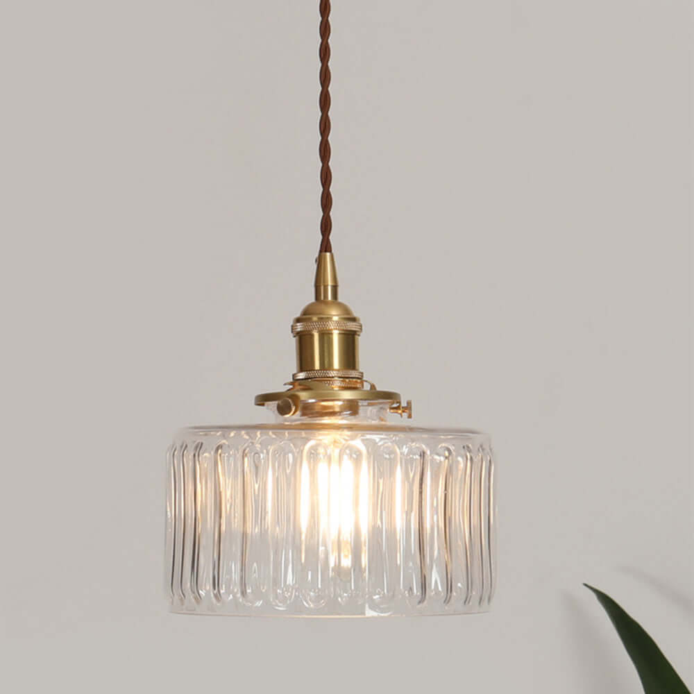 Elegant vintage crystal glass hanging lamp 7