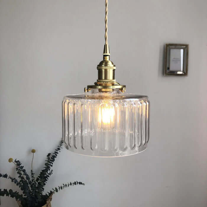 Elegant vintage crystal glass hanging lamp 8