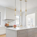 Aurelia Golden Droplet Pendelleuchte mit Kristalleffekt | Deretia