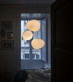 Caelia üveg függőlámpa kézzel fújt, organikus költői formákkal