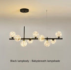 NovaBean modern LED csillár üvegkővel és vasból