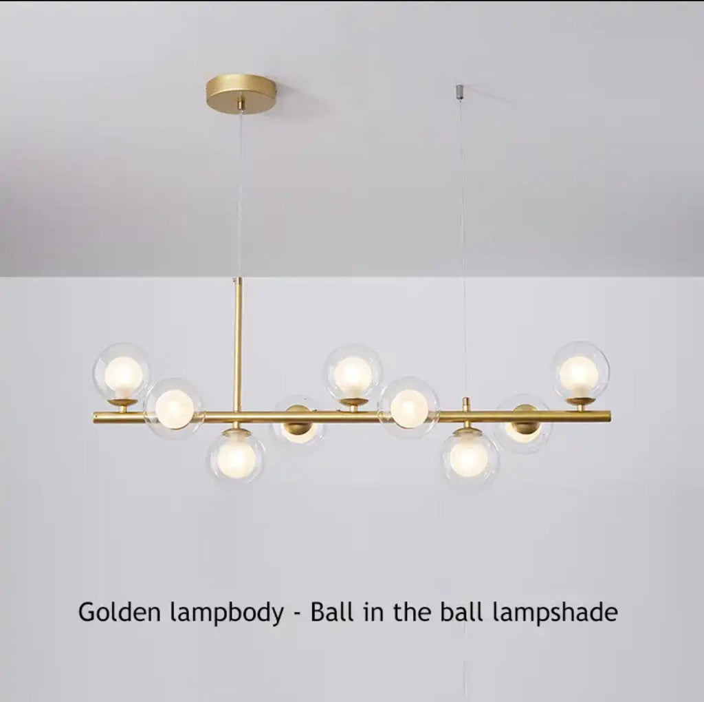 NovaBean modern LED csillár üvegkővel és vasból