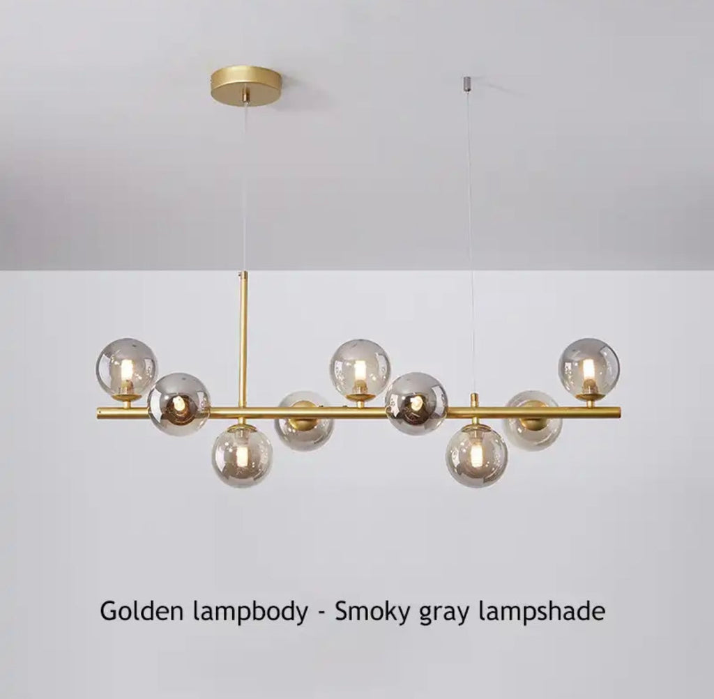 NovaBean modern LED csillár üvegkővel és vasból