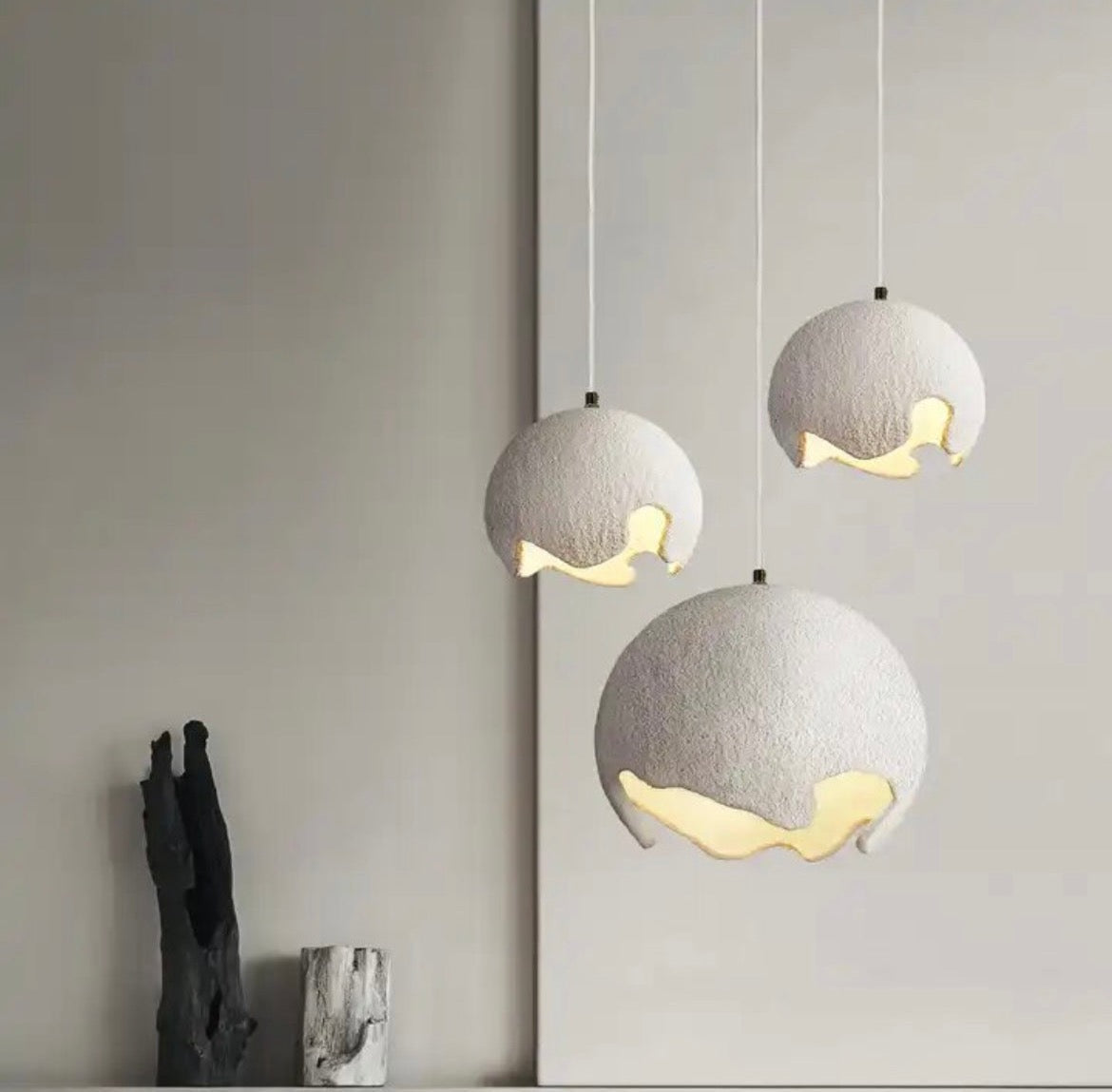 Nordisk mikrociment loftslampe til minimalistiske moderne indretninger