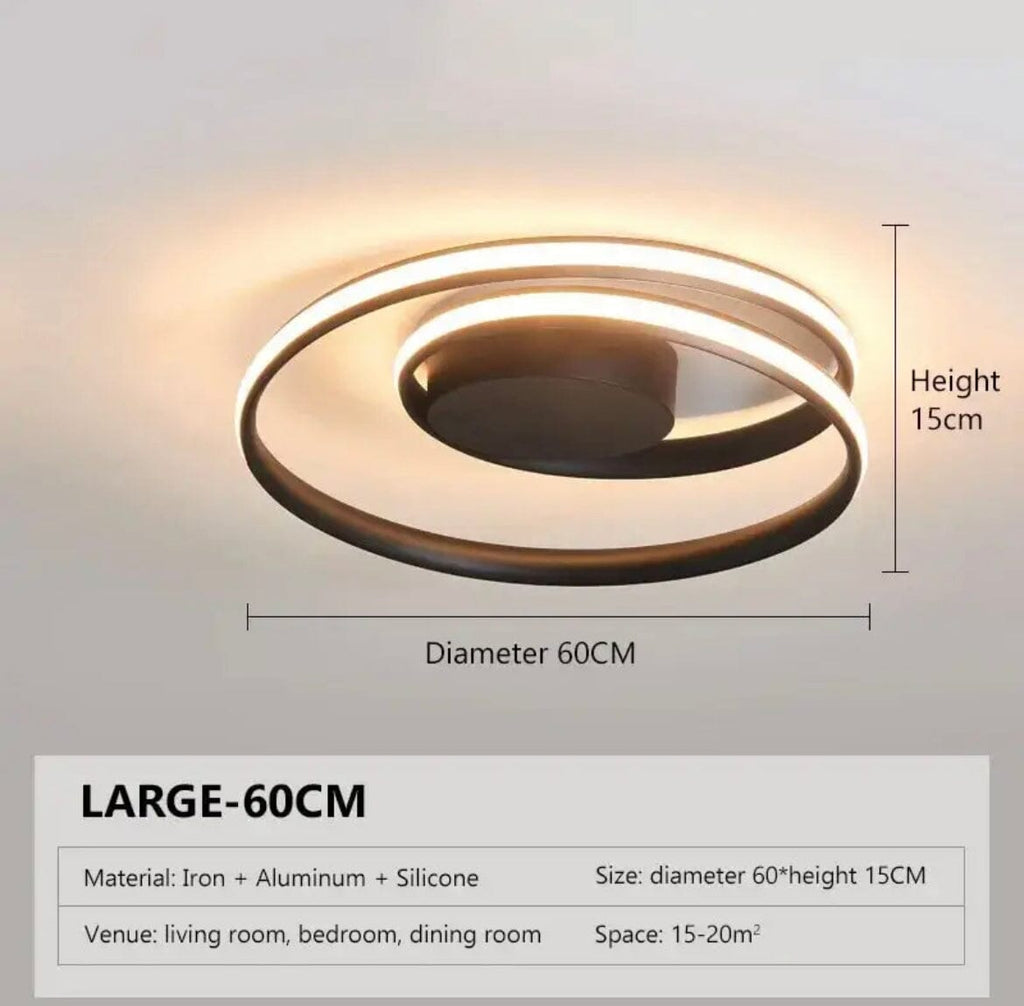 NovaLume Ceiling Lamp | Modern Bedroom Lighting Fixture | Deretia
