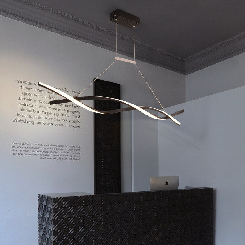 Twisted Minimalist Pendant Light For Modern Living Spaces