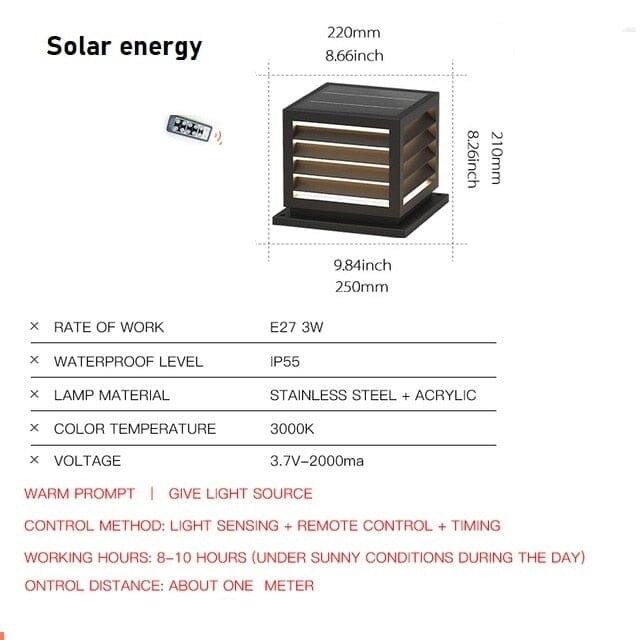 AuroraCourt Waterproof Courtyard Post Light Outdoor Use | Deretia